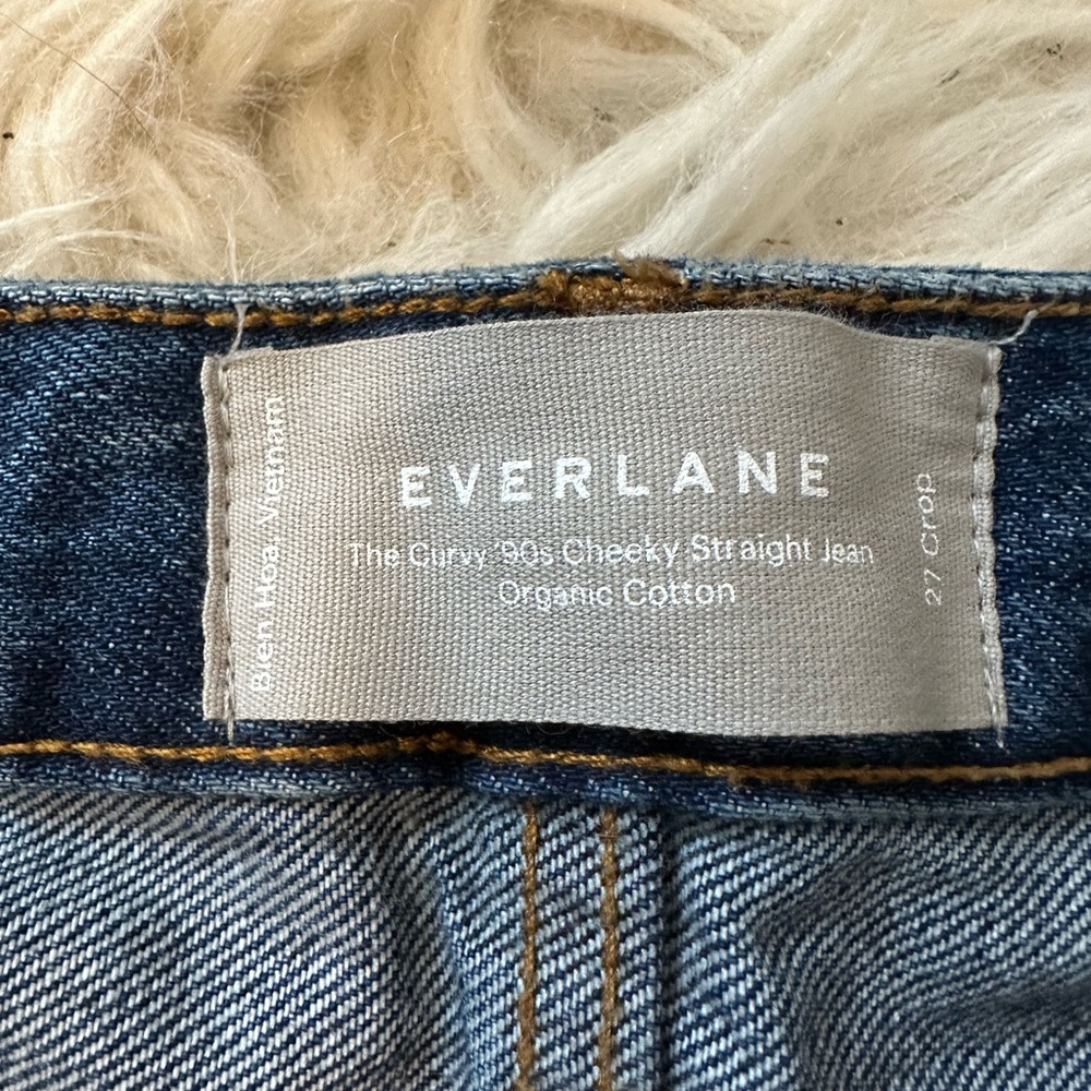 Everlane Curvy 90’s Cheeky Jeans 27 crop deep Atlantic wash - Picture 4 of 6